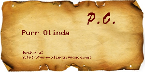 Purr Olinda névjegykártya